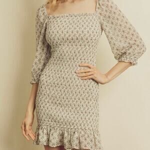 VICI Smocked Micro Floral Mini Dress Small S